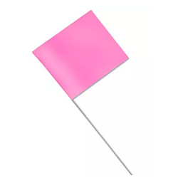 21" "G" MARKING FLAG PNK 100/PKG