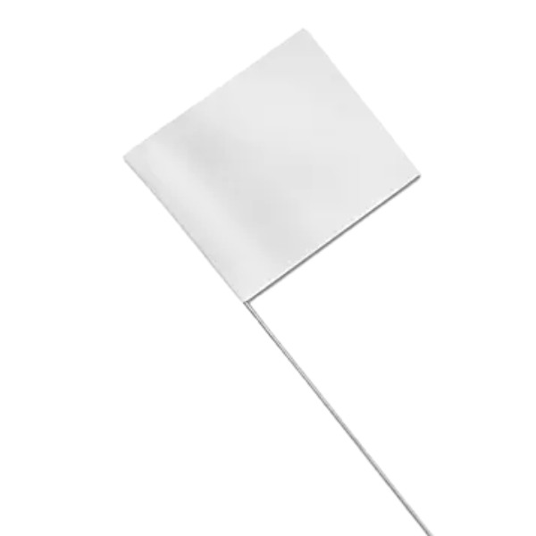 21" "G" MARKING FLAG WHT 100/PKG