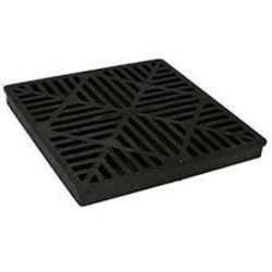 12" SQUARE PLASTIC GRATE BLACK