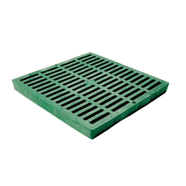 12" SQUARE PLASTIC GRATE GREEN