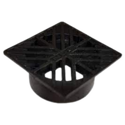 4" GRATE SQUARE BLACK