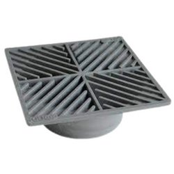 6" GRATE SQUARE GRAY