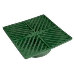 6" GRATE SQUARE GREEN