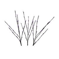 LED 32" TWIG BRANCHES (SET OF 3) PURPLE