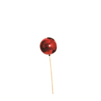 DPIC 15CM BALL 1 STEM RED GLOSSY