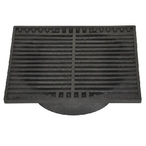 9" SQUARE PLASTIC GRATE BLACK