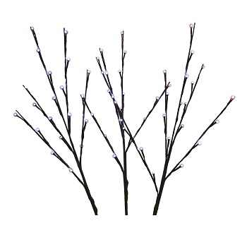 LED 32" TWIG BRANCHES (SET OF 3) PURE WHITE