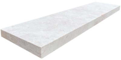 14X48 CREMA EDA ROSA SANDBLAST STRAIGHT EDGE COPING