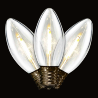 LED C9 25PK PURE WHITE  FIL