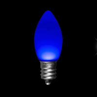 S4 C7 E12 LED 100PK OPQ BLU SMTH