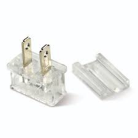 MALE SLIDE PLUG CLEAR 1PC