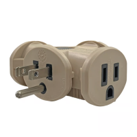 3- OUTLET ADAPTER BROWN