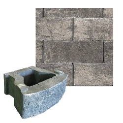 PANOMUR WALL CURVED FACE STERLING GRAY