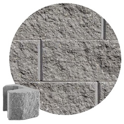 8" CLASSIC STRAIGHT 1/2 BLOCK GRAY