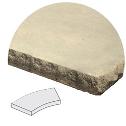 19X12 RADIUS SEAT WALL CAP BUFF