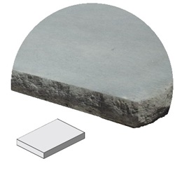24"X12" 2-SIDED SEAT WALL CAP BLUESTONE