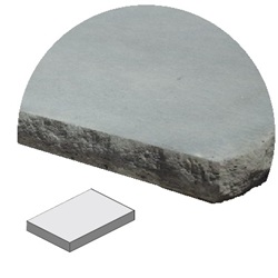 24"X12" 3-SIDED SEAT WALL CAP BLUESTONE