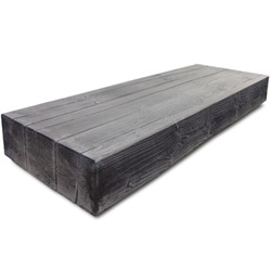 48"X18" BARN PLANK STEP WEATHERED GRAY