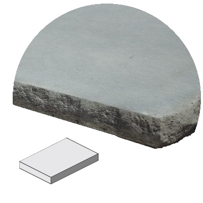24"X12" 2-SIDED SEAT WALL CAP BLUESTONE