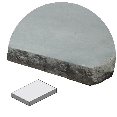 24"X12" 3-SIDED SEAT WALL CAP BLUESTONE