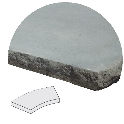 19"X12" RADIUS SEAT WALL CAP BLUESTONE