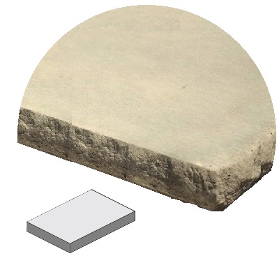 24X12 3-SIDED SEAT WALL CAP BUFF