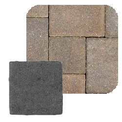 COBBLE 6X6 BRONZE GRANITE