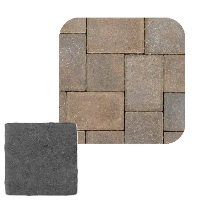 COBBLE 9X9 BRONZE GRANITE