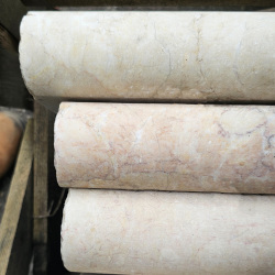 12X48 CREMA EDA ROSA ANTIQUED BULLNOSE