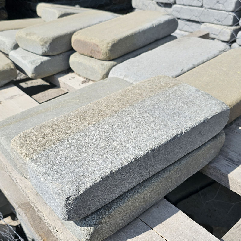 NY BLUE TUMBLED PAVERS 6"X12" EA