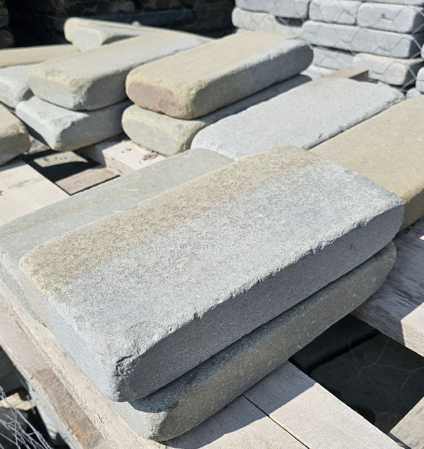 NY BLUE TUMBLED PAVERS 6"X12" EA