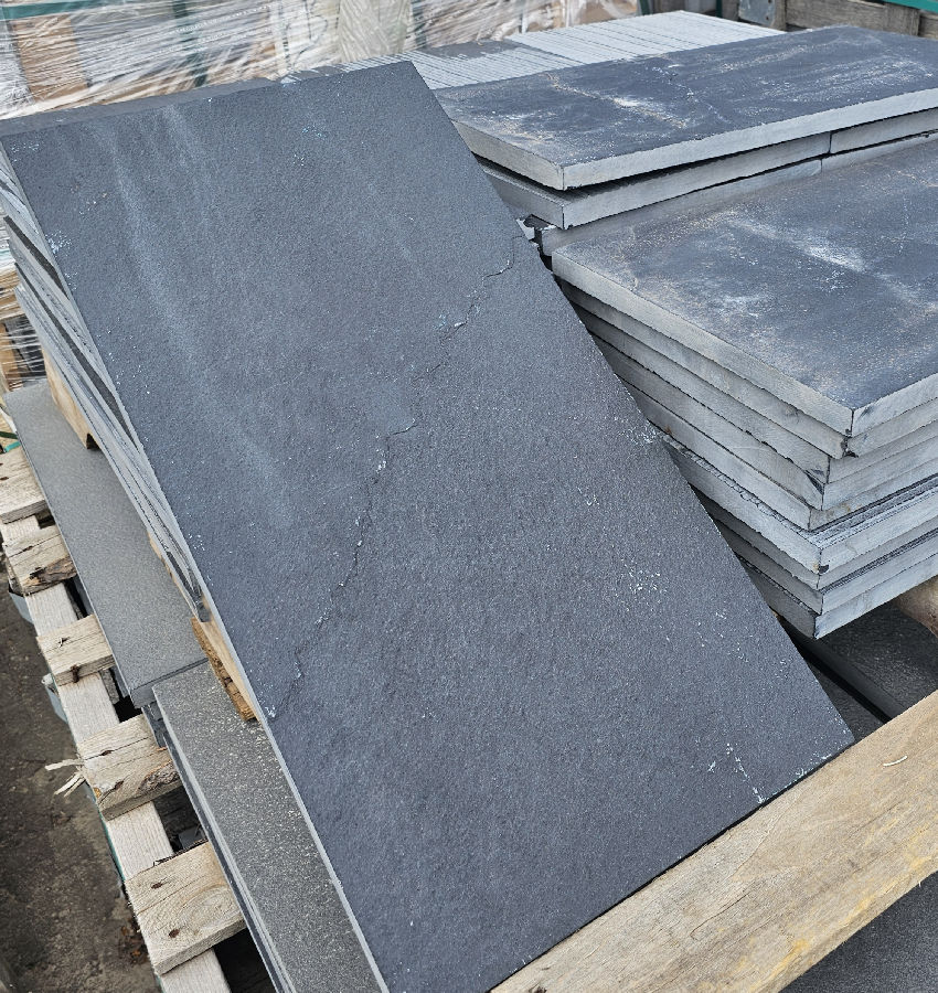 BLACK LIMESTONE PAVERS 12X24