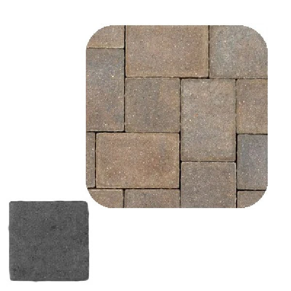 COBBLE 6X6 BRONZE GRANITE
