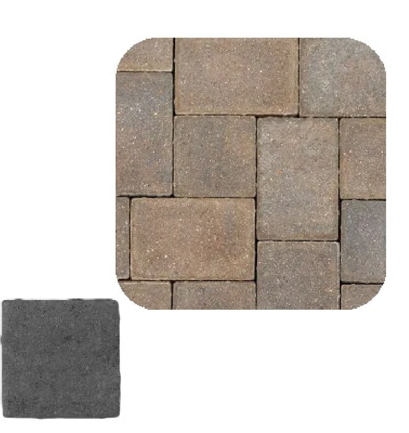 COBBLE 6X6 BRONZE GRANITE