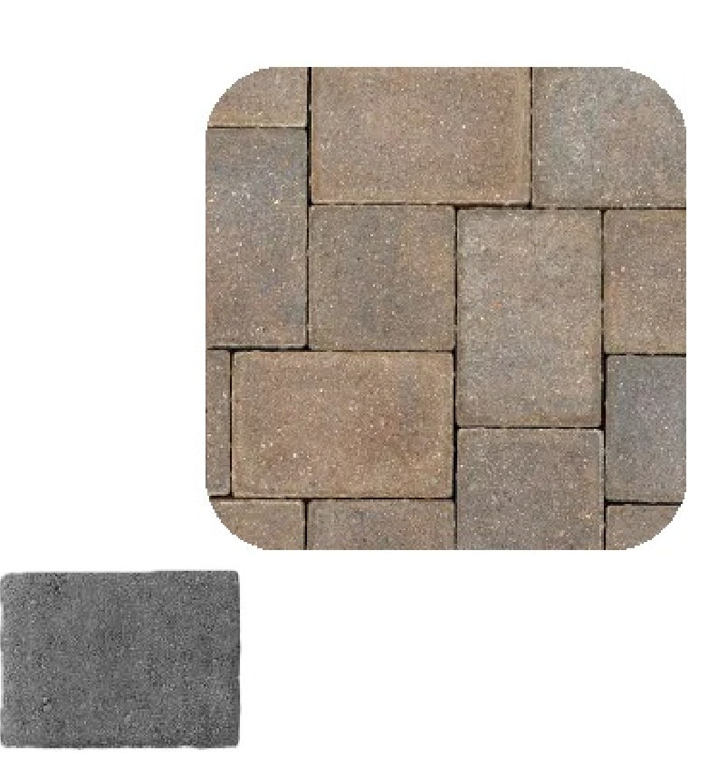 COBBLE 4X6 BRONZE GRANITE