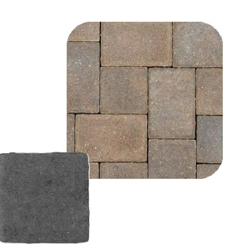COBBLE 9X9 BRONZE GRANITE