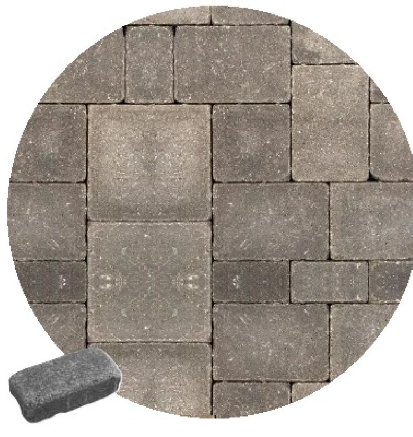 CRACOVIA 1/2 SQ STERLING GRAY 3X6