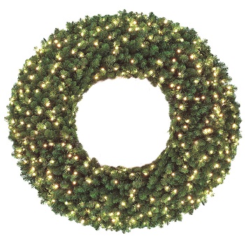 S4 48" 150LT SEQUOIA WREATH WARM WHITE