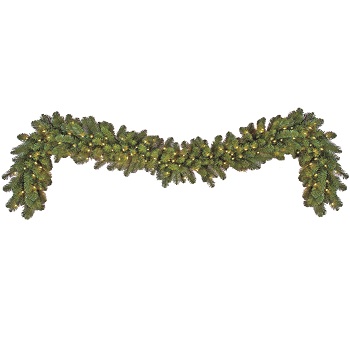 S4 9' 100LT WARM WHITE SEQUOIA GARLAND