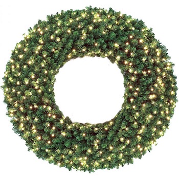 S4 30" 100LT  SEQUOIA WREATH WARM WHITE