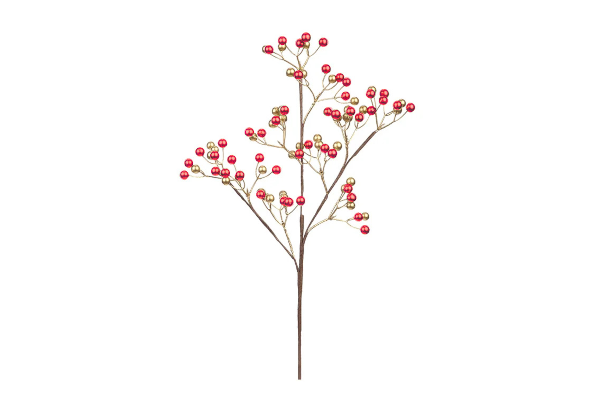 CRANBERRY SPRAY 25" RED & GOLD