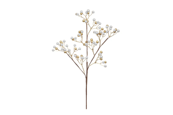 CRANBERRY SPRAY 25" WHITE & GOLD