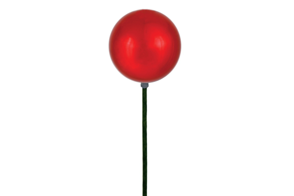 STEMBALL 12CM STAKE RED SHINY