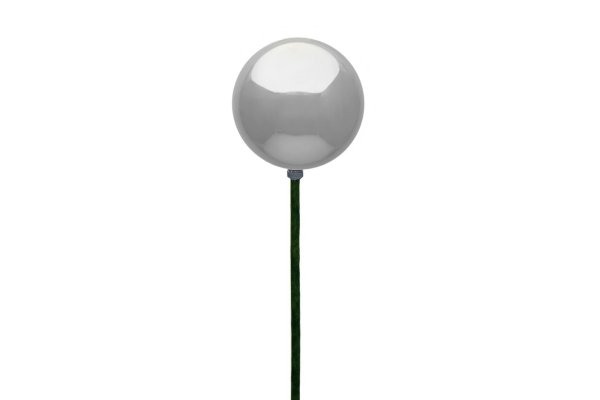 STEMBALL 12CM STAKE SILVER SHINY