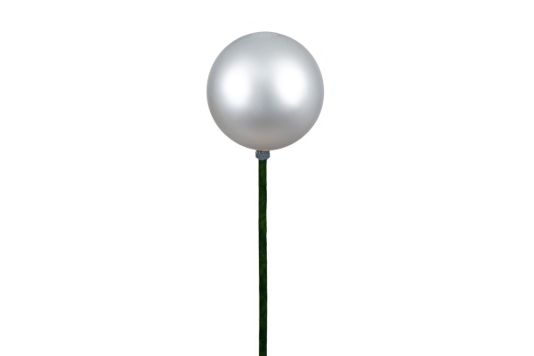 STEMBALL 12CM STAKE SILVER MATTE
