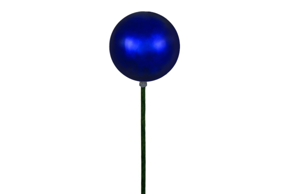 STEMBALL 15CM STAKE BLUE SHINY