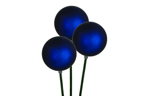 STEMBALL 8CM STAKE/3 BLUE MATTE
