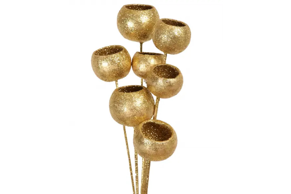 BELL CUPS STAKE/7 GOLD GLITTER