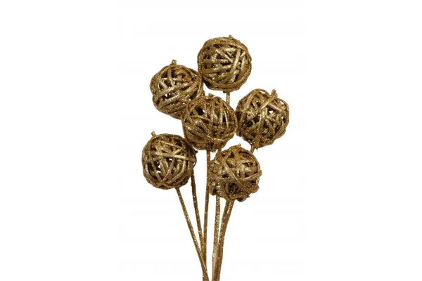 KAMBOI BALL STAKE/10 GOLD GLITTER