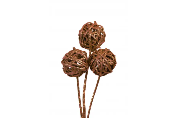 KAMBOI BALL STAKE/10 COPPER GLITTER